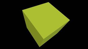 Twirling green cube