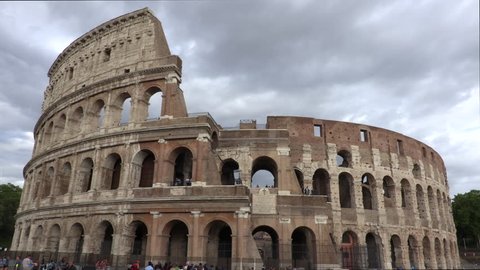 Colosseum in Rome, Italy 4k time lapse