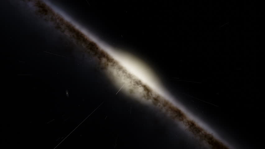 A lightspeed flight towards the center of the Andromeda galaxy