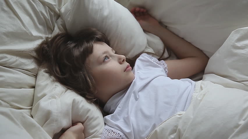 Cute Little Girl Sleeping in Stock Footage Video (100% Royalty-free ...