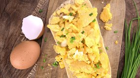 Some Scrambled Eggs as not loopable detailed 4K UHD footage