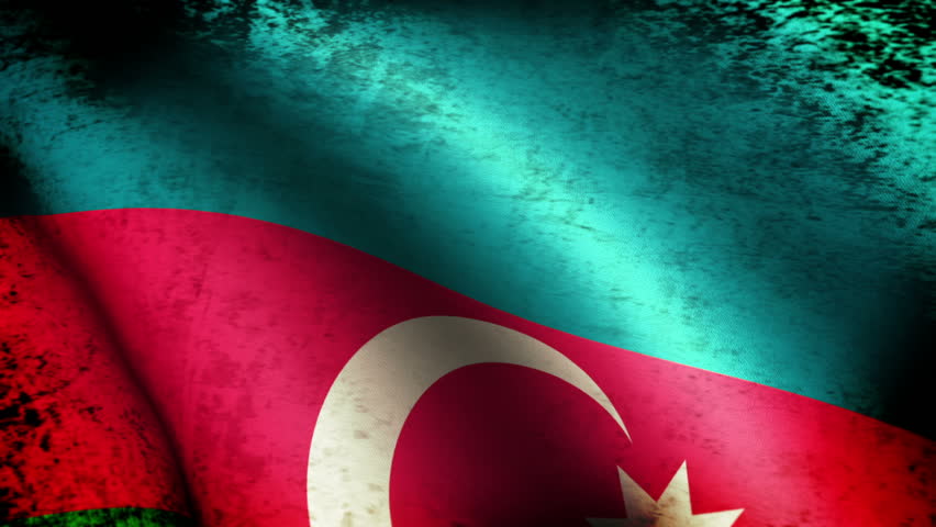 Azerbaijan Flag, grunge look