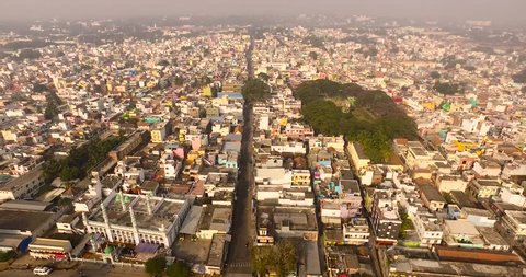 aerial view of city in india