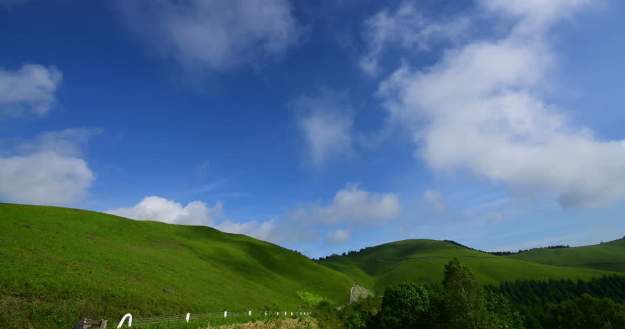 Plateau and blue sky,Time-lapse