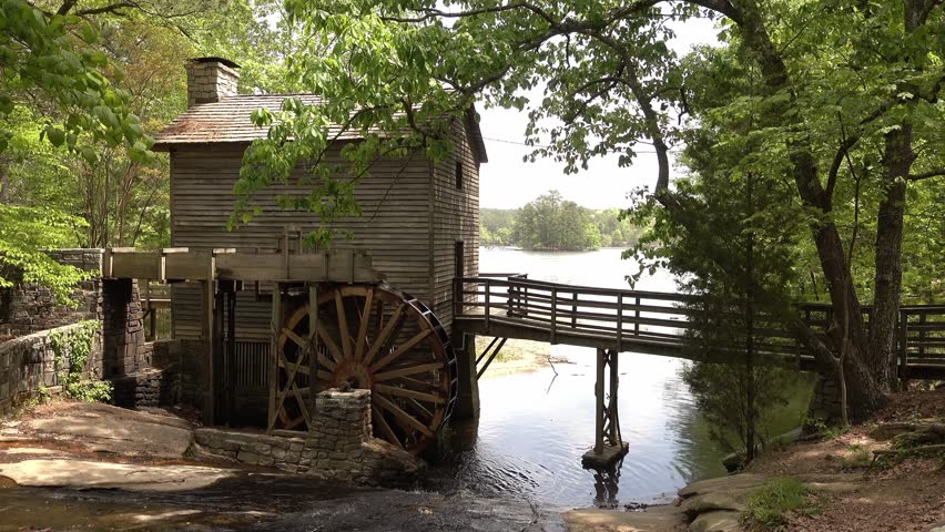 Small mill in the forest of Stone Mountain National Park