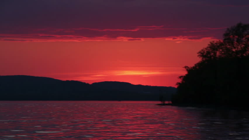 Riverside Sunset in West Island Montreal, Canada