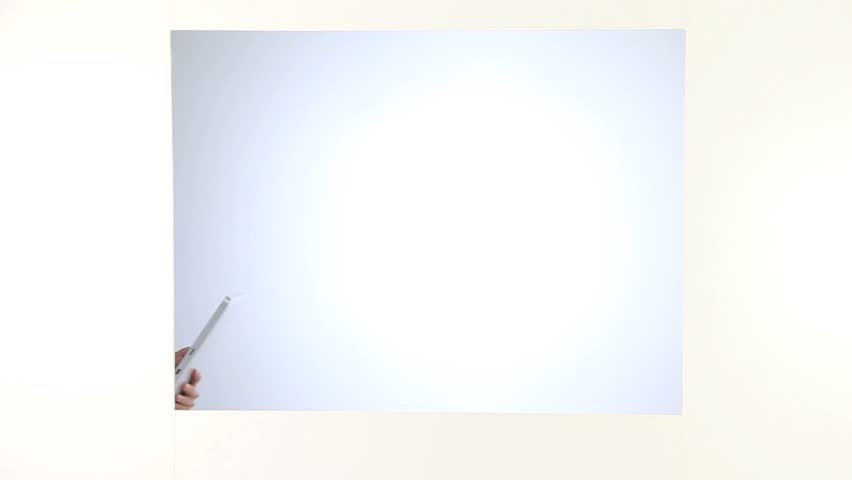 Businesswoman using electronic tablet