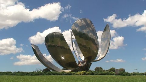 BUENOS AIRES, ARGENTINA - CIRCA 2009: Flower Buenos Aires, built in 2002 by Eduardo Catalano with steel and aluminum circa 2009 in Buenos Aires.