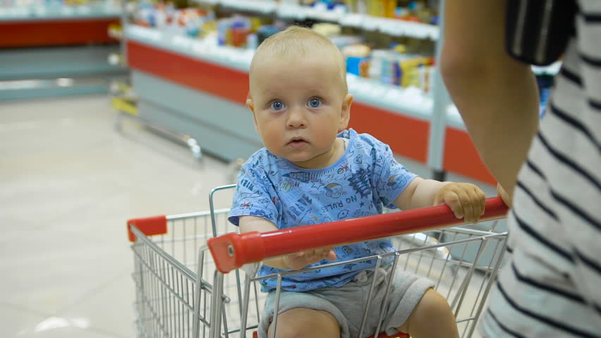 baby in cart