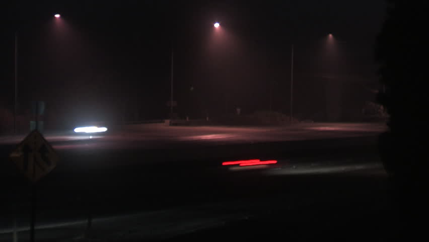 Traffic at Night in Fog HD