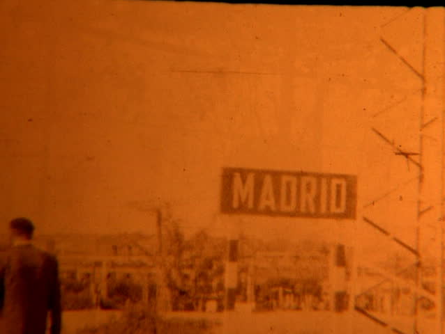 Madrid Spain Sign Archival 1952