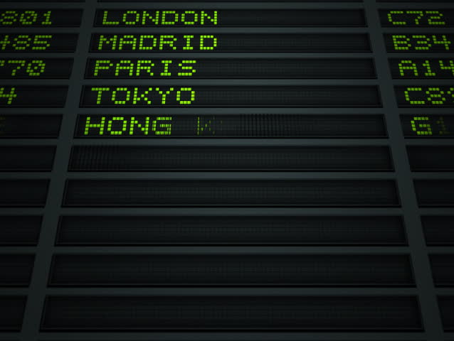 Airport Flight Information Board