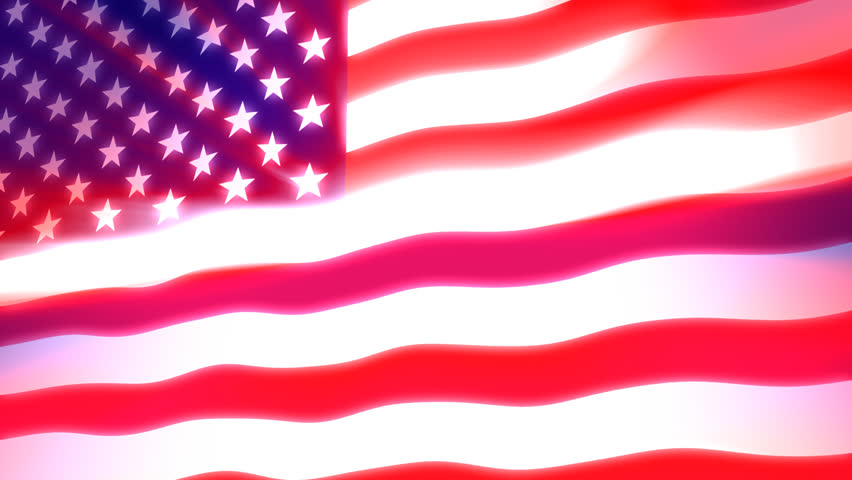 American Flag + Glowing Light
