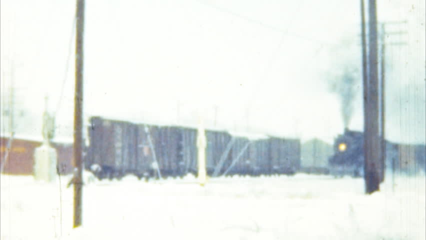 Steam Locomotive Train Archival 1950s