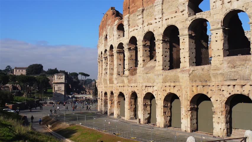 Colosseum or Coliseum, also known as the Flavian Amphitheatre, is an oval amphitheatre in the centre of the city of Rome, Italy. Built of concrete and sand, it is the largest amphitheatre.