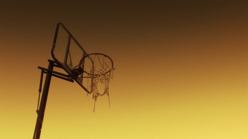 Basketball Hoop Sunset Silhouette