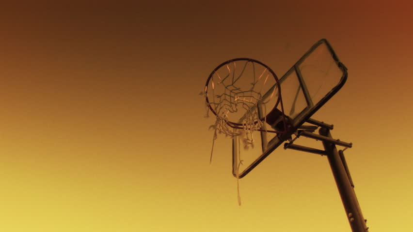 Basketball Hoop at Sunset