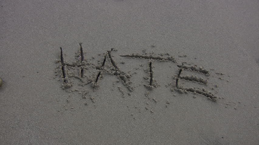 HATE' Washed Away on the Beach