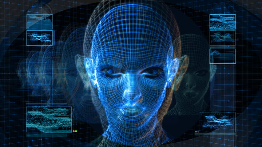 Bionic 3D Woman Profile HD Loop