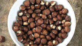Some Hazelnuts as not loopable detailed 4K UHD footage