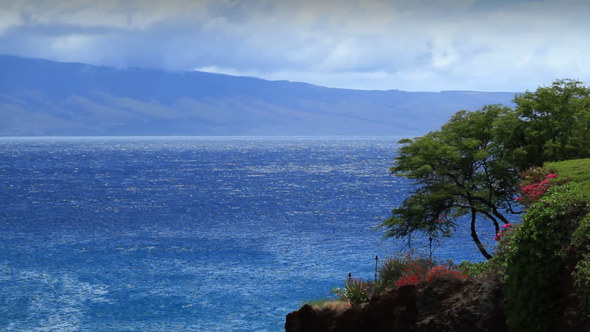 Lanai island from Maui, Hawaii