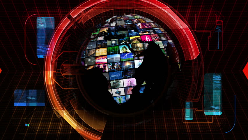 Global News Media Technology Graphics