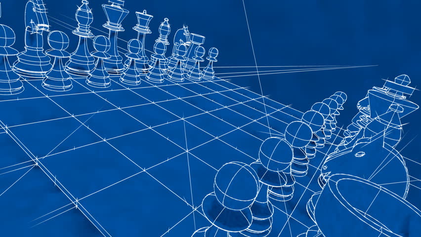 Chess Blueprint Board Game