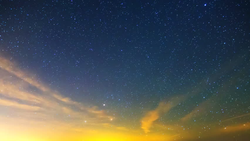 Astrophotography time lapse of Milky Way galaxy rising over Desert Gold wildflower super bloom 2016 in Carrizo Plain National Monument, California -Long Shot-