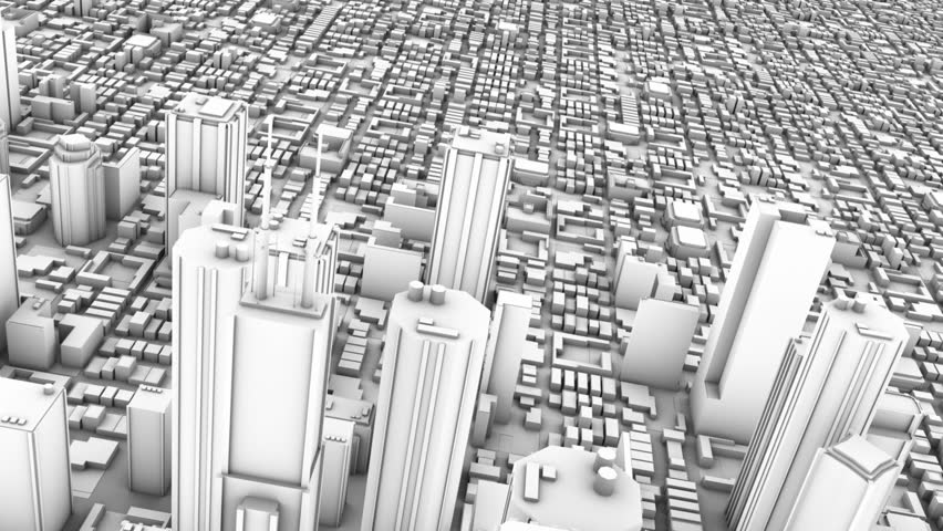 City Skyline Downtown 3D Looping