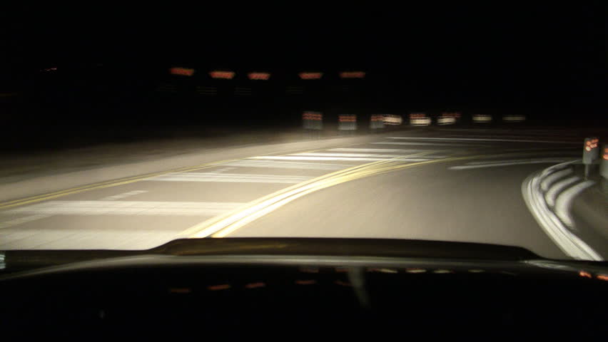 Drunk Driving DUI at Night Driver POV