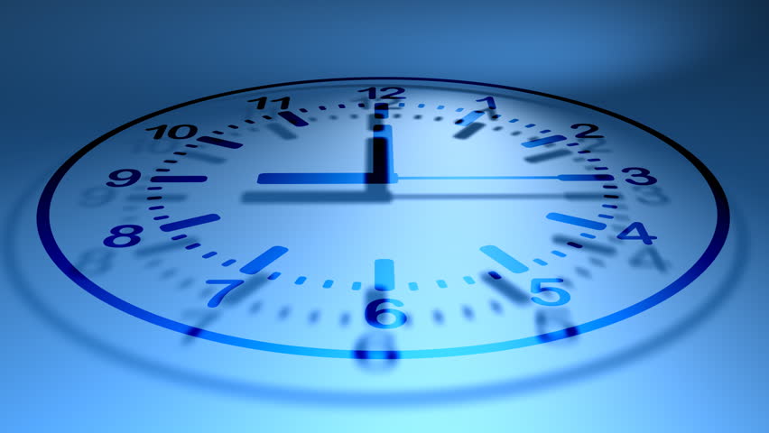 Clock Vector Animation Blue