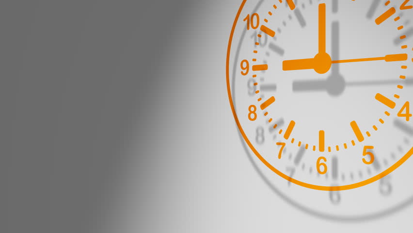 Orange Clock 24 Hours