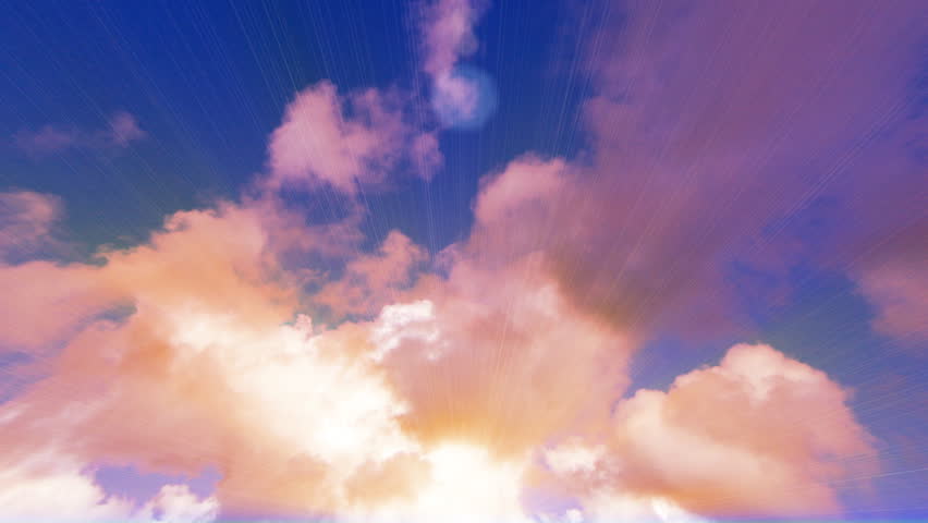 Clouds and Sun Rays Shine