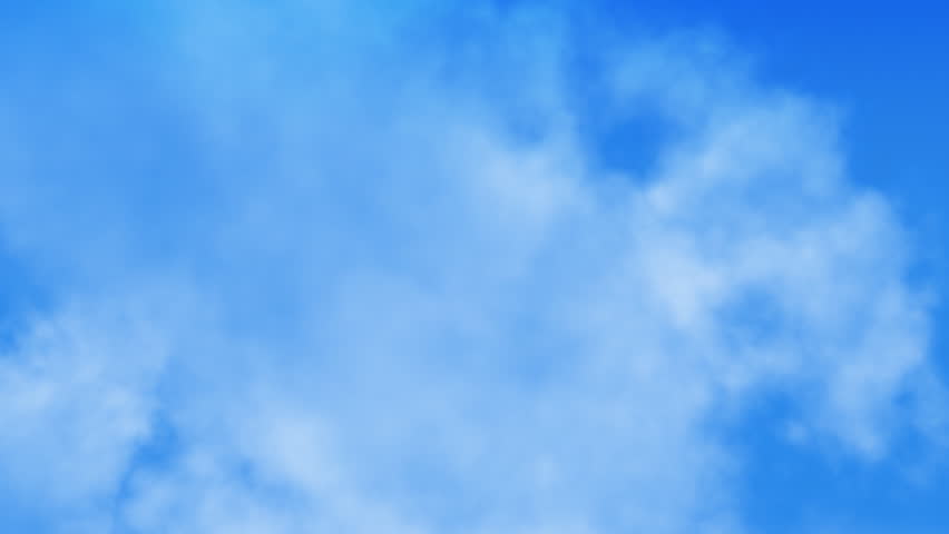 Puffy White Clouds and Blue Sky