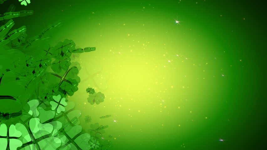 St. Patrick's Day - Green Four Leaf Clover Animation