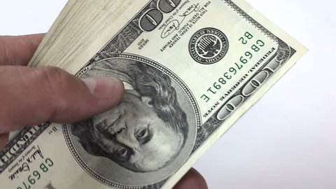 Counting Money - $100 Dollar Bills
