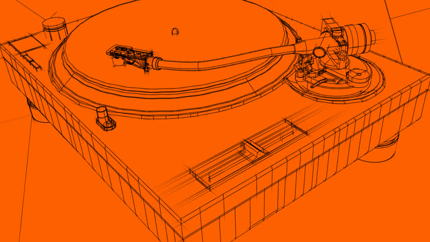 DJ Turntable 3D Sketch