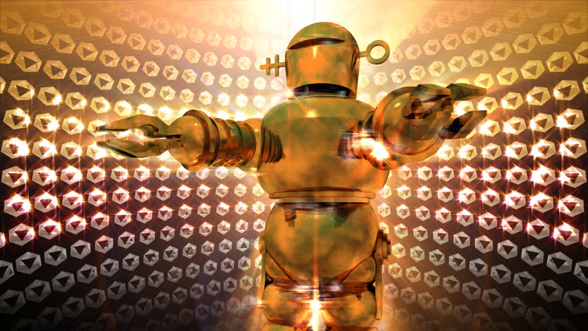 Shiny Disco Robot Dancing