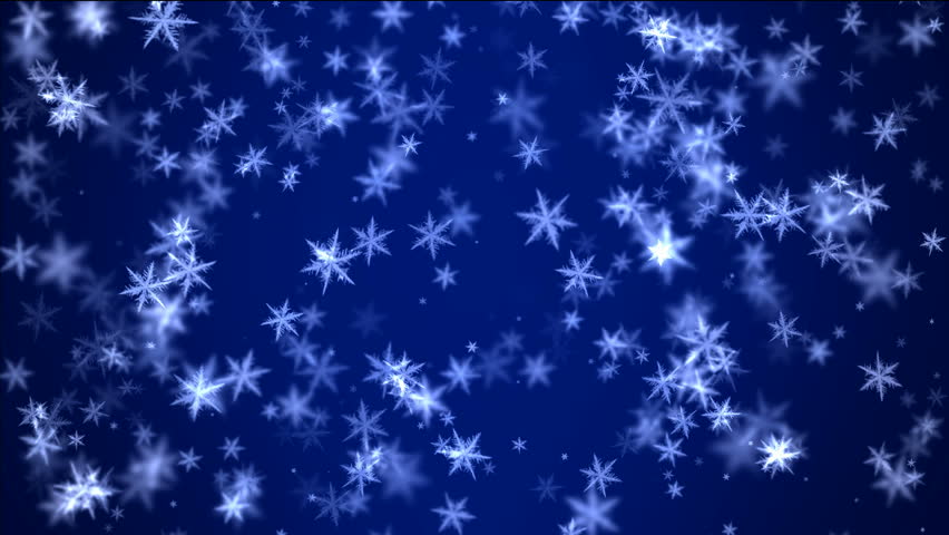 falling snow on blue background Stock Footage Video (100% Royalty-free ...