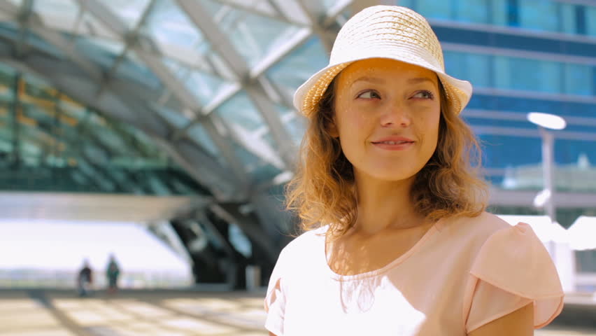 Young woman traveling in the Summer.