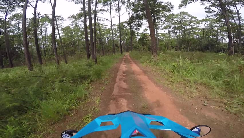 "POV" motorbike adventure ride to national park