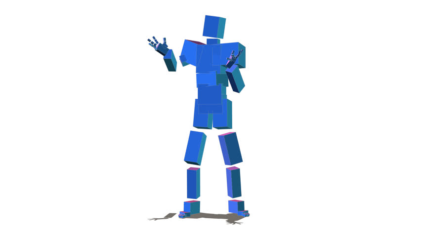 Doing The Robot Dance 3D Figure Animation