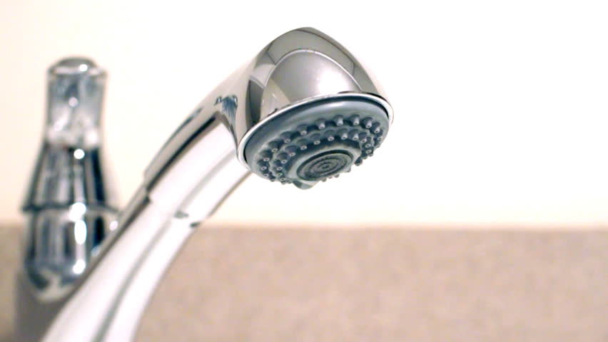 True Slow-Motion Water Drips from Faucet