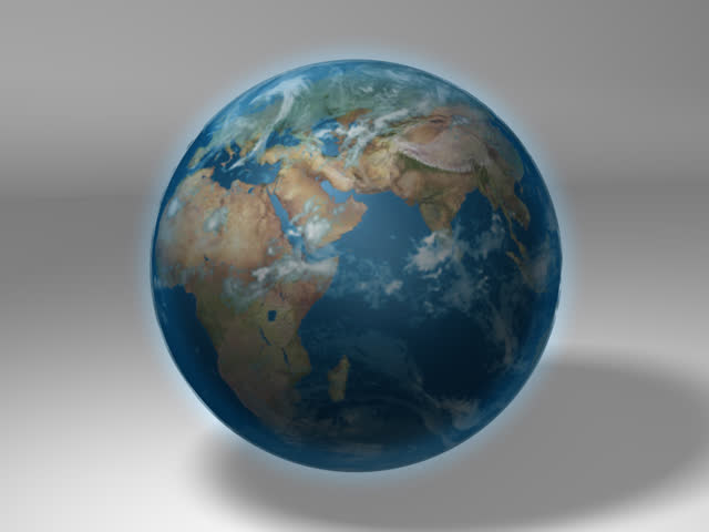 Earth 3D Globe Rotating