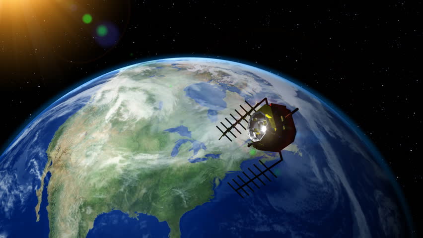 Earth and Satellite from Space