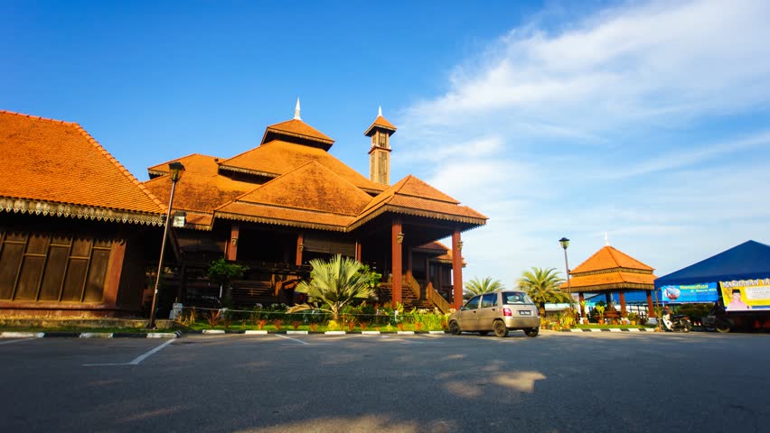 The Ulul Albab Mosque located at Jerteh, Terengganu. Timelapse