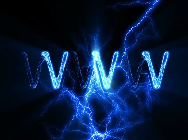 WWW Word Text Animation with Electrical Lightning