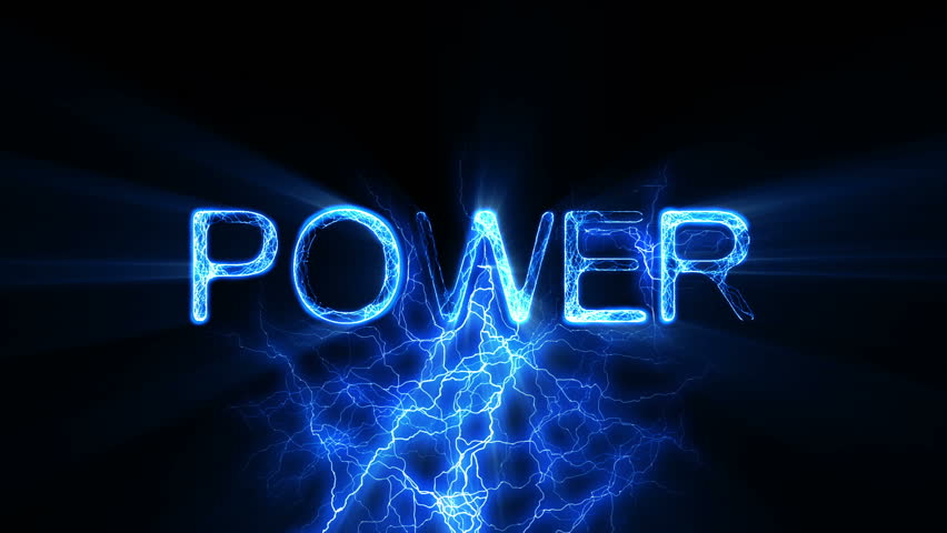 POWER Word Text Animation with Electrical Lightning