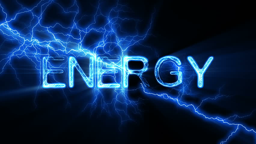 ENERGY Word Text Animation with Electrical Lightning