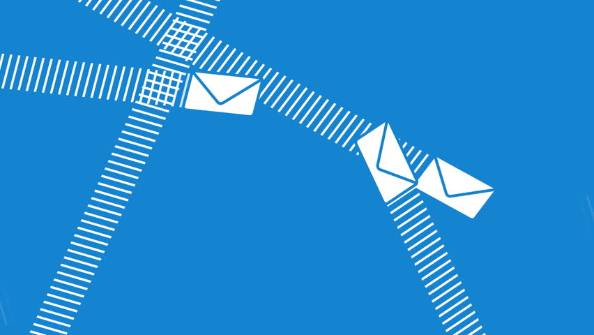 Email Envelopes Flying Around